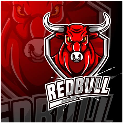 red bull sport mascot logo design  visink thehungryjpeg