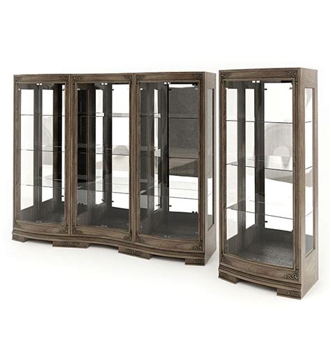 Wood And Glass Display Cabinets 3d Model