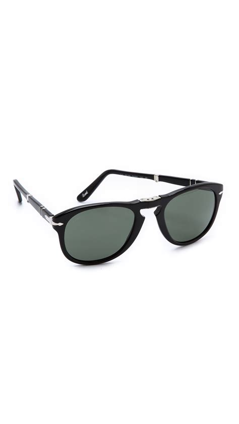 Persol Classic Folding Polarized Sunglasses In Black For Men Lyst