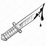 Knife Bloody Sketch Murder Drawing Illustration Vector Blood Stock Depositphotos Lhfgraphics Doodle Pages Coloring Sketches St sketch template