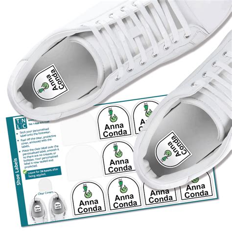standard shoe label tags usa