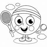 Racket Tennisball sketch template