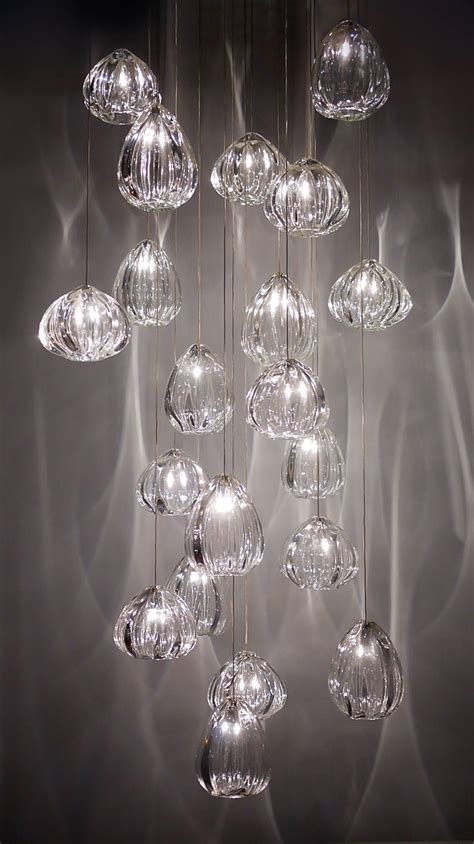modern foyer chandelier handblown glass  siemon  salazar   order  sale  stdibs