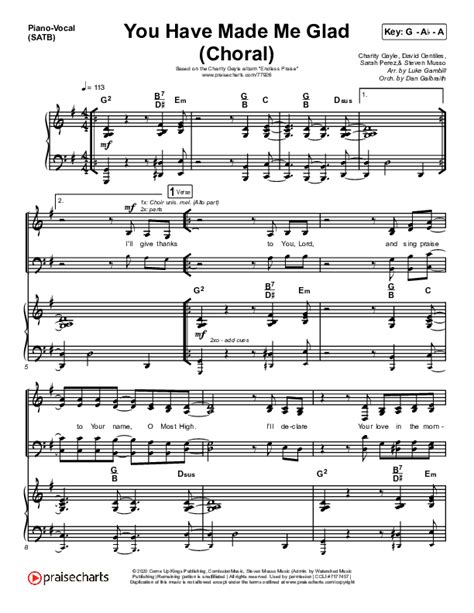 you have made me glad choral anthem satb sheet music pdf arr luke