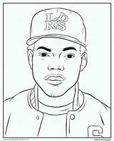Coloring Rapper Pages Rappers Drake Gangsta Chance Bun Rap Book Printable Drawing Hat Print Color Colouring Tumblr Activity Colour Books sketch template