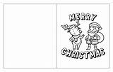 Christmas Cards Printable Color Coloring Foldable Kids Printablee Via sketch template