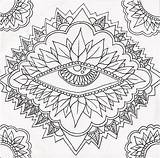 Mandala Coloring Pages Psychedelic Eye Print Color Sun Abstract Trippy Printable Drawing Begs Colouring Adult Madness Outline Drawings Coloriage Oeil sketch template
