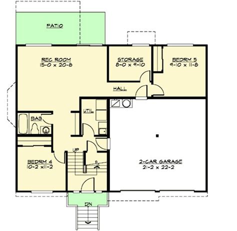 plan jd spacious split level home plan split level house split level house plans house