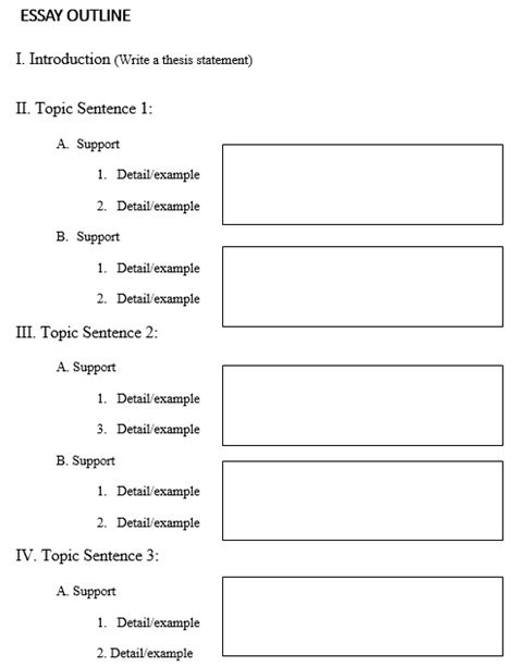 ready   essay outline templates    collections