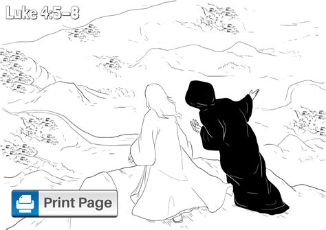 jesus tempted   desert coloring pages  kids connectus