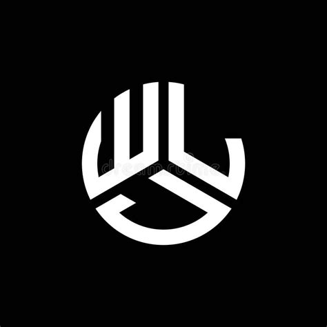 wlj letter logo design  black background wlj creative initials letter logo concept stock