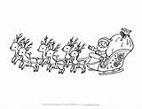 Sleigh Santa Pages Coloring Christmas Flying Color Reindeer Colouring Kids His Printable Print Cute Choose Board Kawaii Colors Sheets Info sketch template