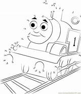 Connect Thomas Friends Dots Tank Dot Coloring Engine Kids Pages Worksheet Printable Worksheets Cartoons Pdf Hard Bertie Bus Template Book sketch template