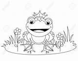 Prince Frog Drawing Getdrawings sketch template