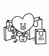 Bts Drawing Bt21 Tata Coloring Pages Chibi Choose Board Fanart sketch template