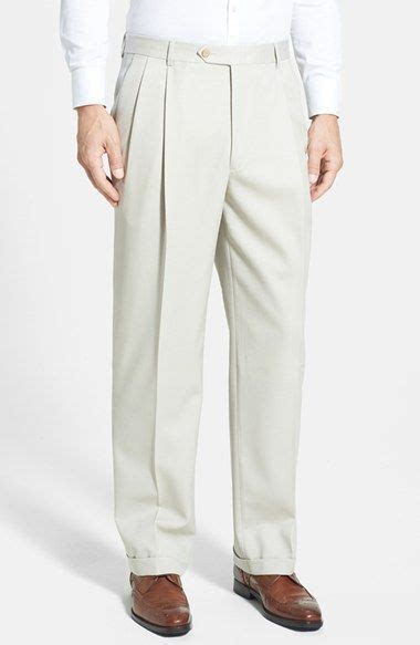 berle pleated classic fit wool gabardine dress pants mens pleated trousers trousers types