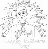 Fathers Happy Coloring Dad Office sketch template