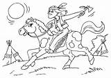 Indianer Pferd Cavallo Indiano Colorare Malvorlage Indio Caballo Cheval Indien Kleurplaat Indiaan Paard Ausmalbild Disegni Indiani Pferde Ausdrucken Kostenlos Lagerfeuer sketch template