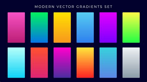 modern gradient set  vector art  vecteezy