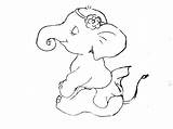 Riscos Elephants Elefantinhos Graciosos sketch template