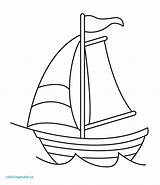 Boat Simple Drawing Coloring Row Getdrawings Pages sketch template
