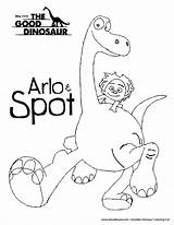 Coloring Dinosaur Arlo Spot Disney Pages Good sketch template