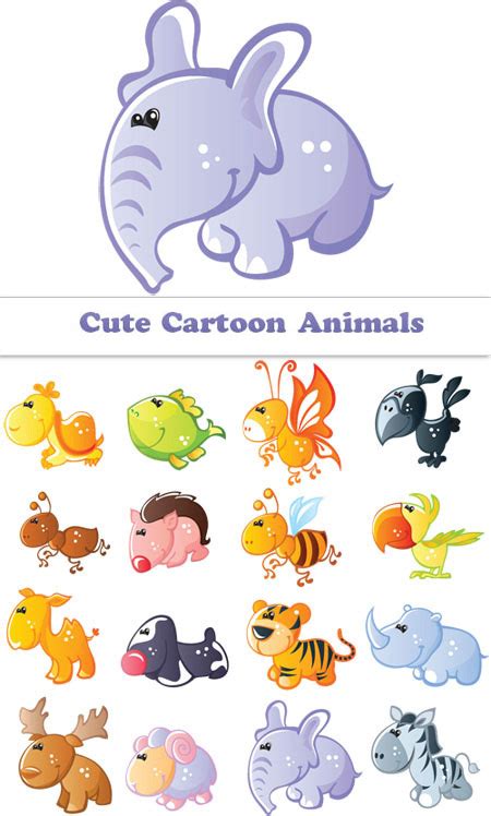 quality graphic resources cartoon animals