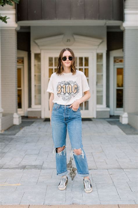 ways  style dad jeans outfit ideas  darling blog jeans outfit women spring outfits