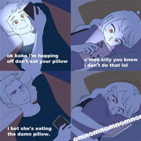 Moist Pillows Couple Texting In Bed Know Your Meme