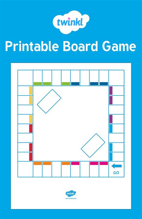 printable board game  template  great   children