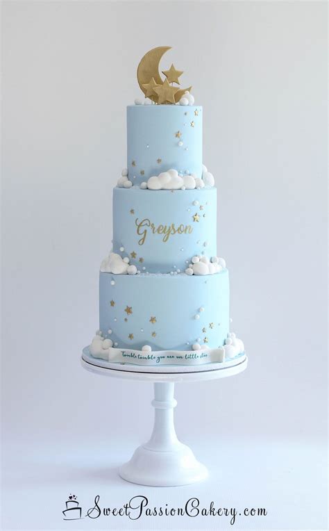 twinkle twinkle  star cake sweet passion cakery blue baby