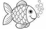 Fish Coloring Preschool Pages Printable sketch template