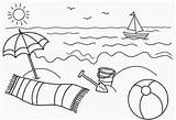 Gambar Mewarnai Pemandangan Pantai Contoh Alam Broonet sketch template