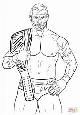Wwe Coloring Pages Printable Orton Randy Everfreecoloring sketch template