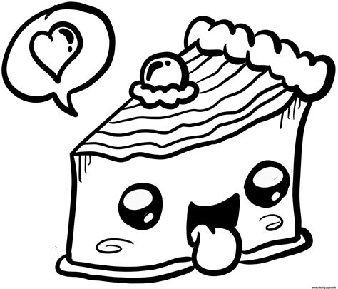 cute kawaii food coloring pages sketch coloring page