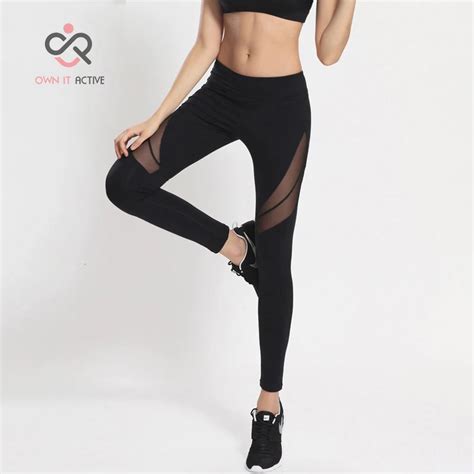 brand new sports pants female hot sale mesh patchwork leggings women