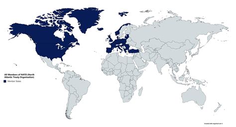 All Members Of Nato North Atlantic Treaty Organisation Mapporn
