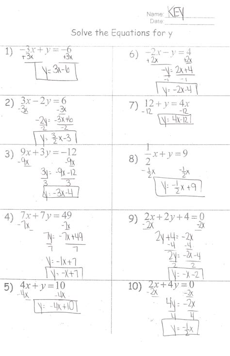 solving equations  variables   sides practice worksheet