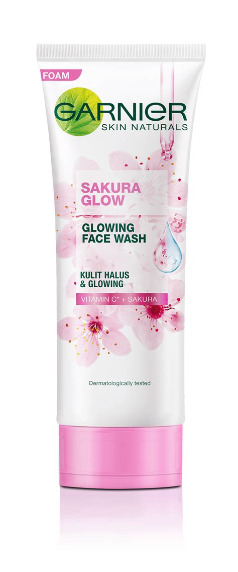 sakura glow glowing face wash facial cleanser wajah pink merona