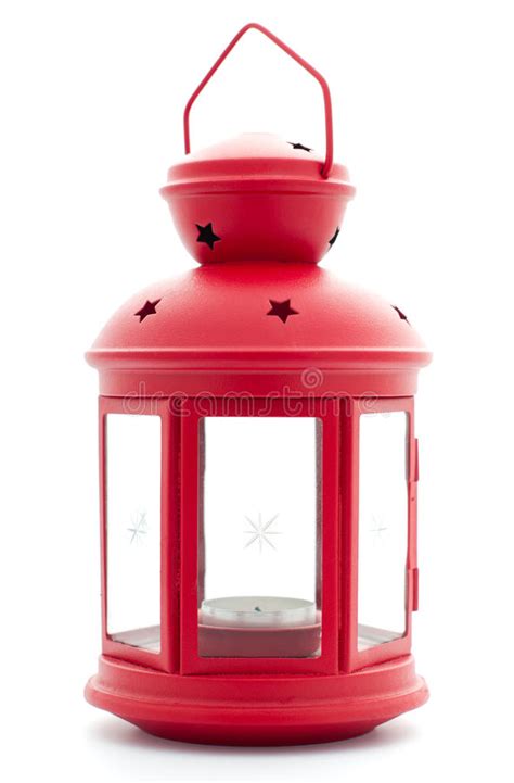 red lantern with candle inside stock image image of