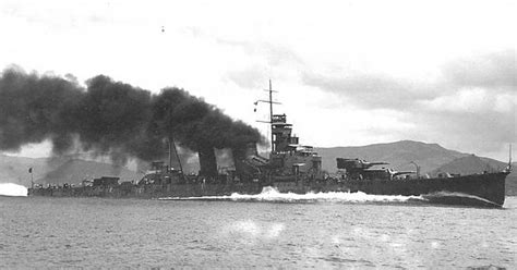 Japanese Heavy Cruiser Aoba During Her Trials Launched In 1926 She