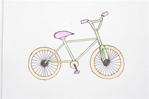 bike drawing pencil sketch colorful realistic art images drawing