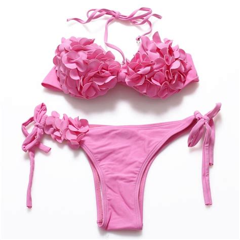 Judina Sexy Bikini Set 2017 New Flower Design Swimwear Women Swimsuit