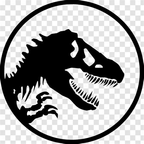 Jurassic Park Youtube Logo Stencil Monochrome World
