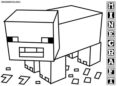 minecraft coloring pages animals   minecraft coloring