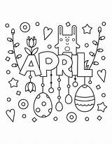 April Coloring Pages Spring Printable Primarygames Color Kids Sheets Pdf Pintar Happy Choose Board Ebook sketch template