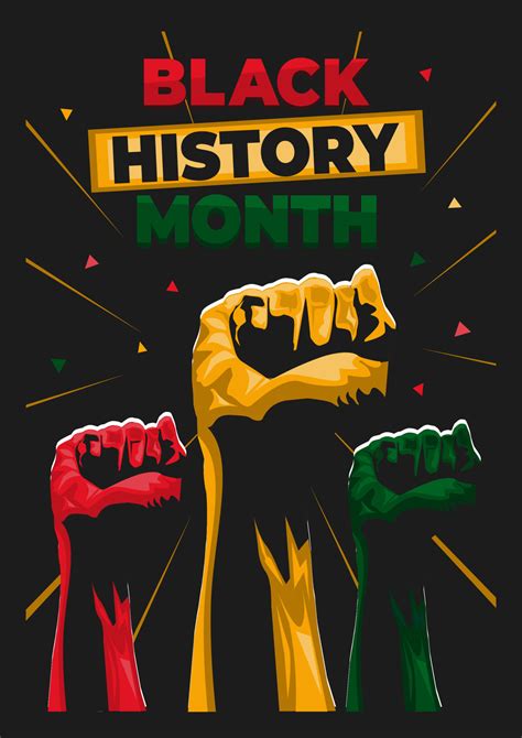 black history month vector art icons  graphics