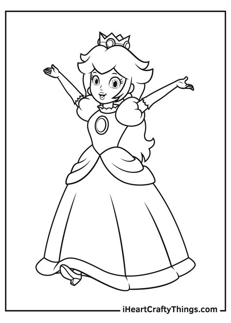 princess peach coloring pages  print  printable super princess