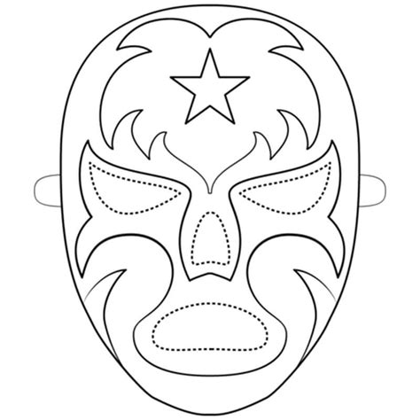 luchador mask coloring page  printable coloring pages  kids