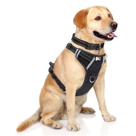 winsee dog harness  pull pet harnesses  dog collar adjustable reflective oxford outdoor